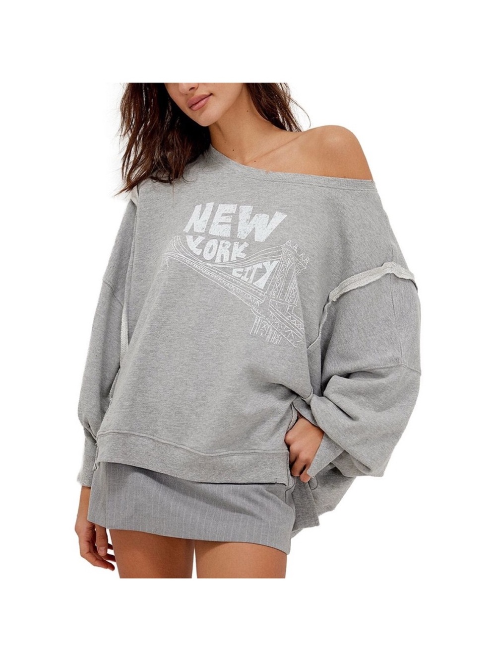 Free People We The Free Graphic New York Camden Pullover